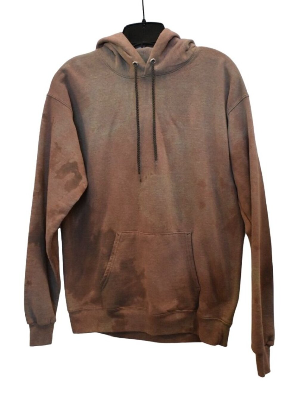 Unisex Hanes Mauve Custom Bleach Dye Pullover Hoodie Size M